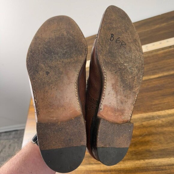 Tricker's England Kensington Toecap Oxford City Shoe Brown 10-D - Picture 5 of 7